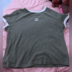 Forest green crop top